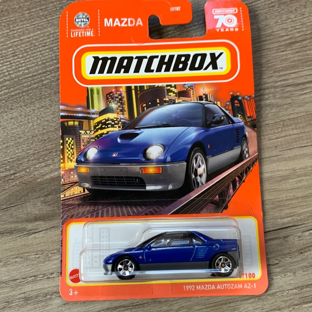 Matchbox 1992 Mazda Autozam AZ-1 Blue Car MBX 70 Anniversary New